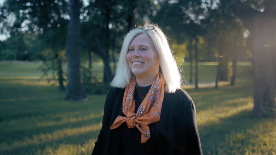 Feature photo of Dr. Kay Mash in a rural setting.