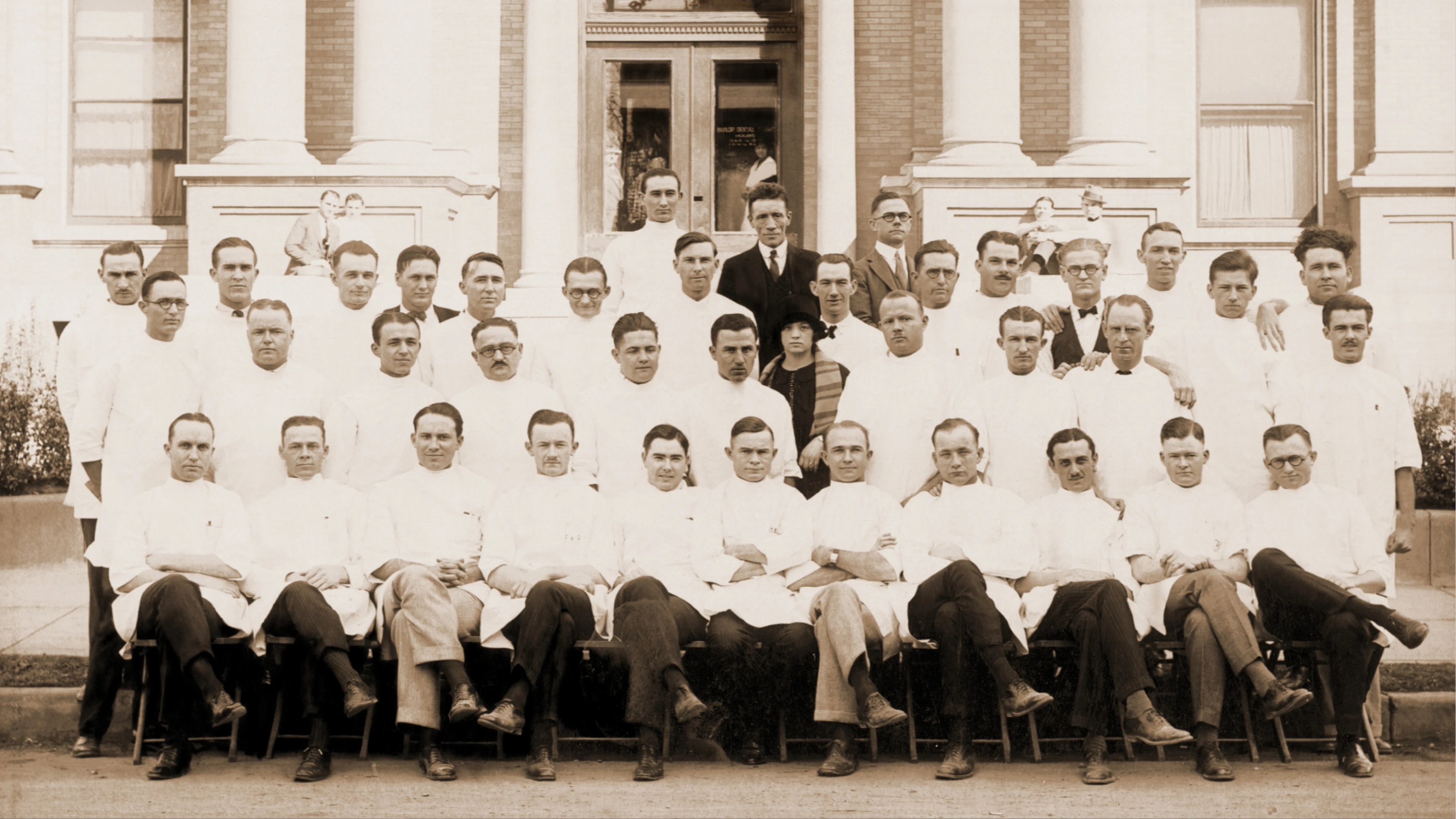 Students at State Dental College in early 1900s.