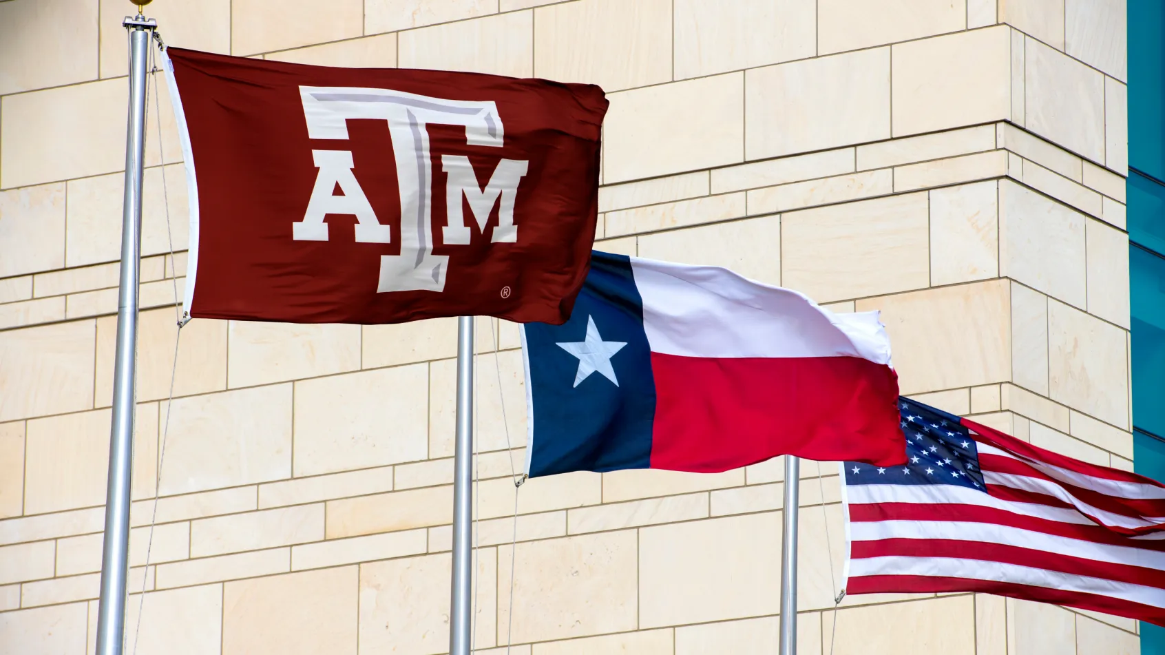 TAMU Texas USA Flags